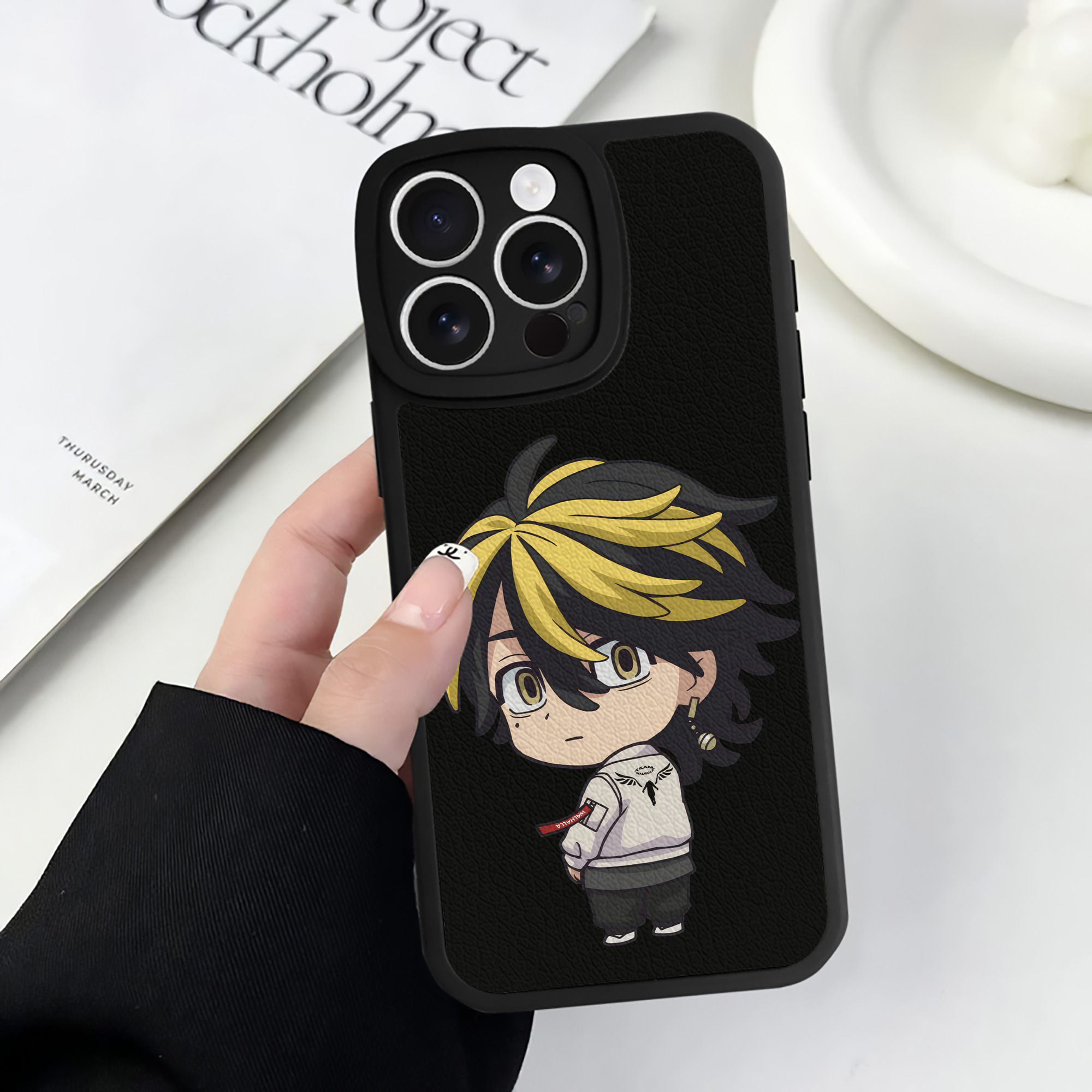 （画像用） 東京リベンジャーズ Tokyo Revengers 【iPhone 16シリーズ対応】シリコンスマホケース（レザー調） 材質：シリコン